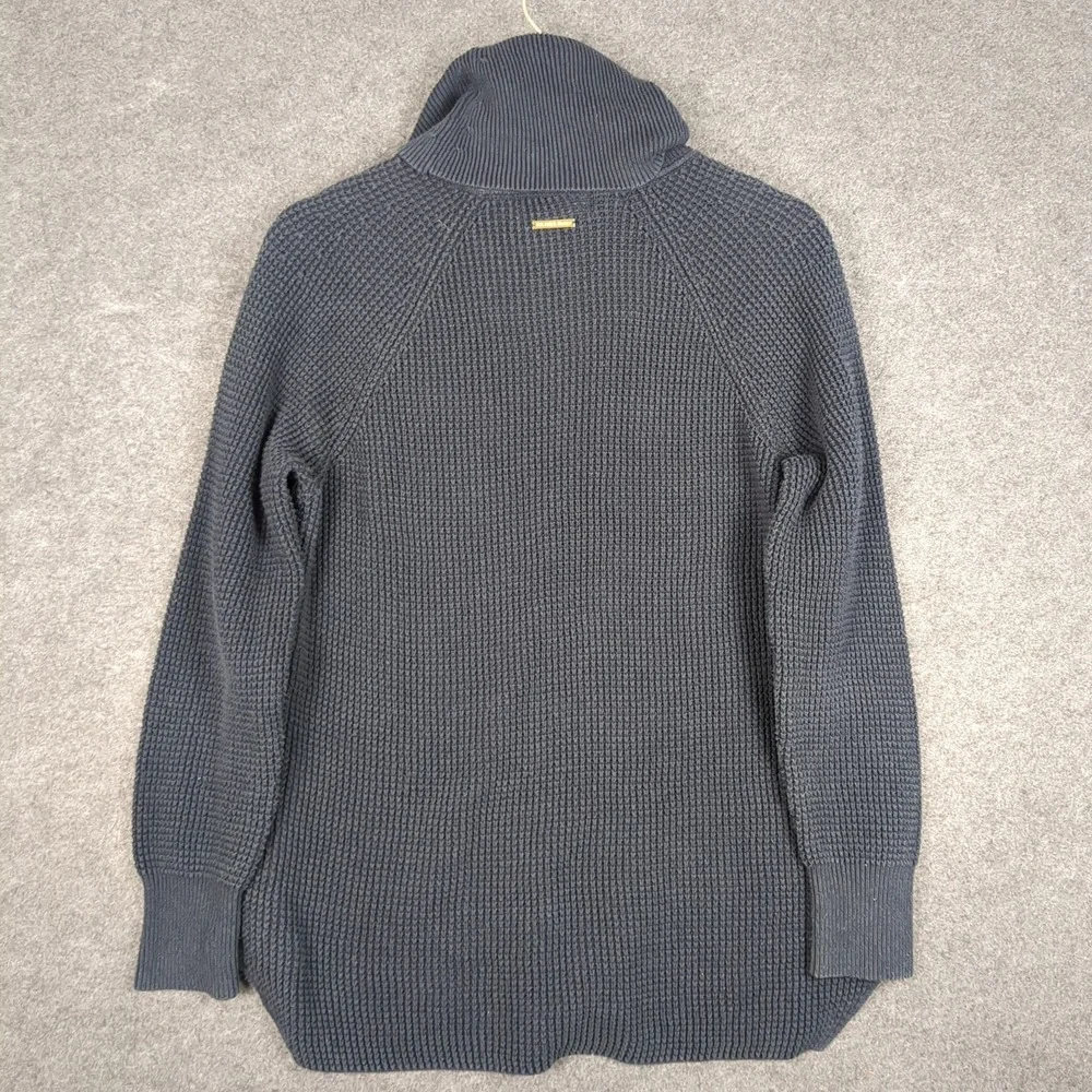 Michael‎ Kors Cowl Neck Waffle Knit Sweater Womens Sz M Gray Long Sleeve Relaxed